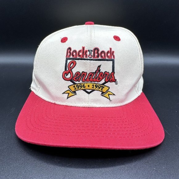 Vintage Harrisburg Senators MiLB Snap Back Hat Cap 1996-1997 Back To Back Champs - Picture 1 of 8